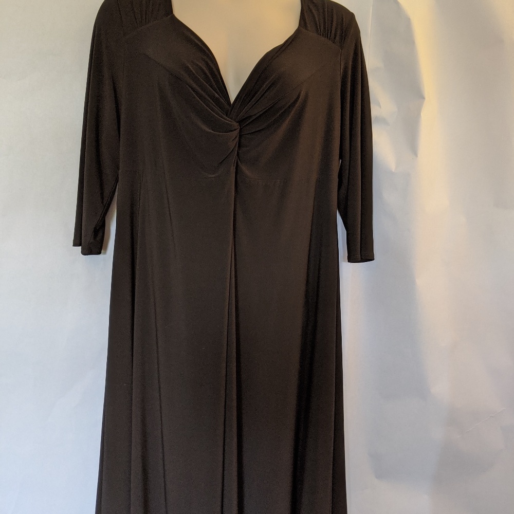 Vintage Igigi Black Knotted Sweetheart Ponte Dress